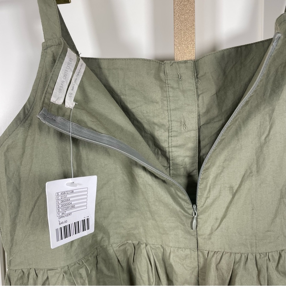 Urban Outfitters Olive Button-Front Cotton Romper - Picture 12 of 15